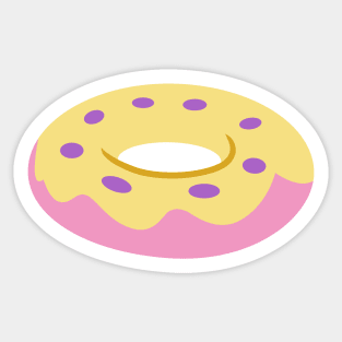 yellow frosted doughnut Sticker